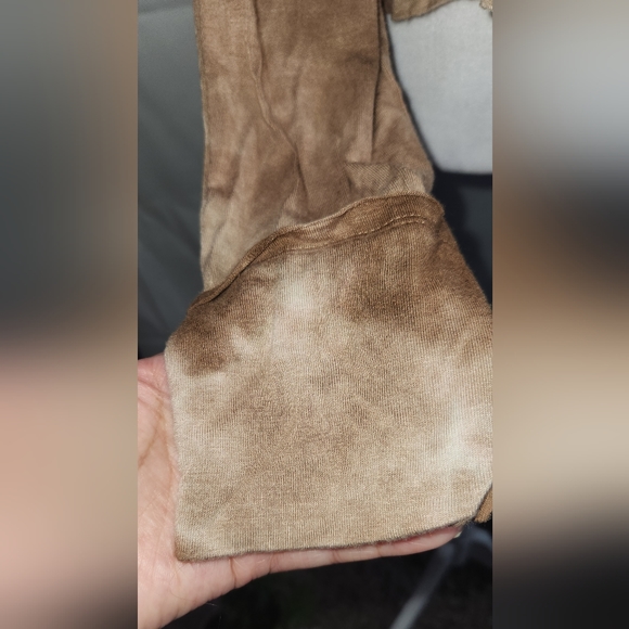 Fashion Nova Long Sleeve Tie Dye Crop Top - Tan / Taupe - Picture 9 of 10